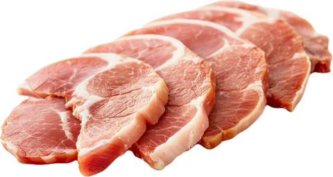 Cortes de carne de cerdo fresca, la base del pastor
